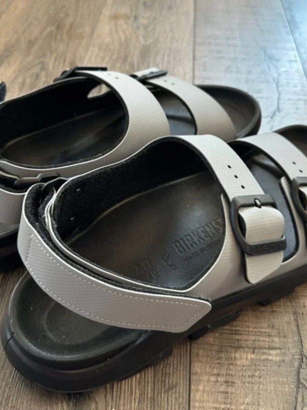 Birkenstock Mogami Terra Sandals 40 Men's 7 / Women's 9 Whale Gray like new - Picture 6 of 12